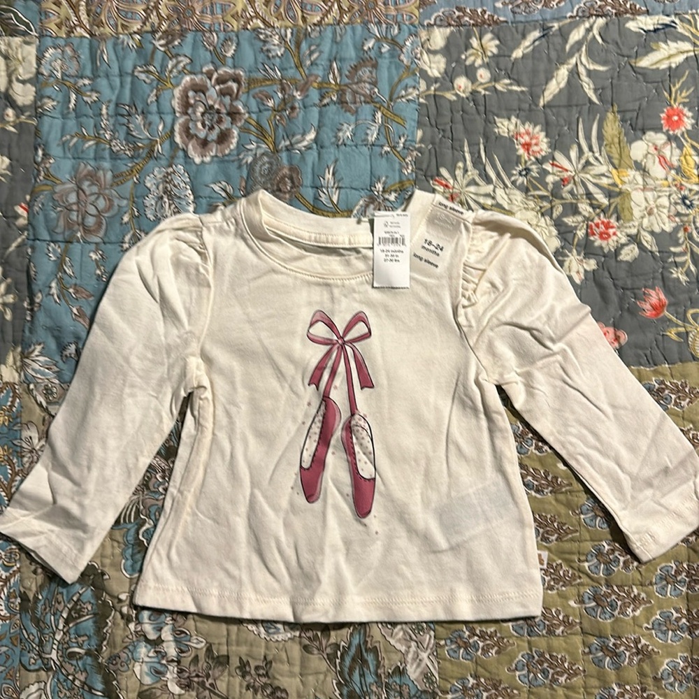 NWT Gap Long Sleeve Ballet Slipper Shirt